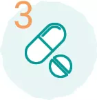 1週間かけて除菌のお薬をお飲みいただきます